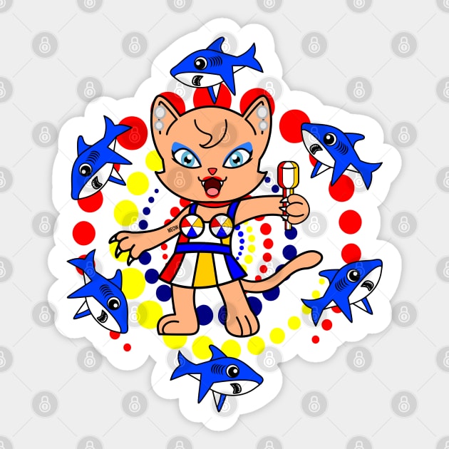 Kitty Purry  / Katy Perry Halftime Show Sticker by CoreyUnlimited